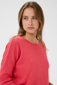Saint Tropez Mila Honeysuckle Melange Round Neck Knit, 30500003