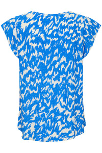 Saint Tropez Blanca Adele Surf Blue Printed Blouse, 30510403