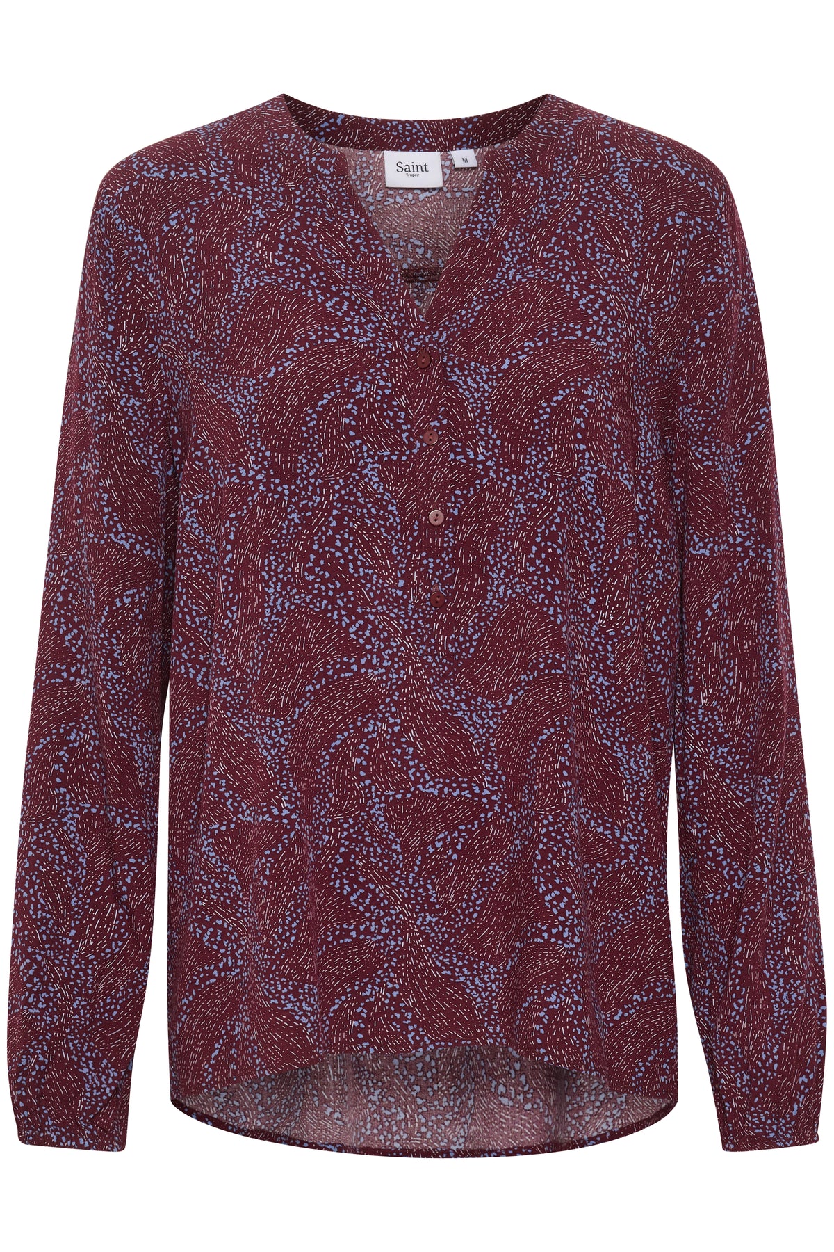 Saint Tropez Eda Tawny Port Abstract Print Blouse, 30511901