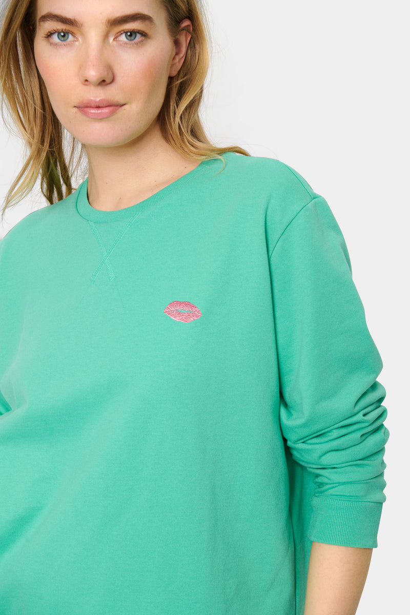 Saint Tropez Fanile Gumdrop Green Kisses Supersoft Sweatshirt, 30513435