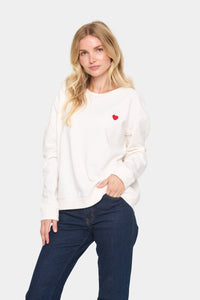 Saint Tropez Fanile Ice Hannika Heart Supersoft Fleece Lined Sweatshirt, 30513631