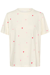 Saint Tropez Johanna Ice Pink Multi Heart Oversized T-Shirt, 30513937