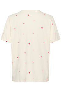 Saint Tropez Johanna Ice Pink Multi Heart Oversized T-Shirt, 30513937
