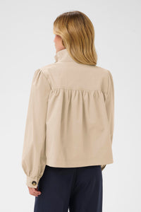 Saint Tropez Olina Oxford Tan Cropped Trench Jacket, 30514744