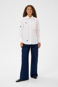 Saint Tropez Olberta Bright White Embroidered Shirt, 30514762