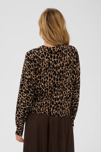 Saint Tropez PalomaSZ Tiger's Eye Spotty Leopard Cardigan with Embellished Buttons, 30514889