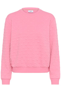 Saint Tropez PadmiaSZ Bonbon Pink Heart Embossed Sweatshirt, 30514921