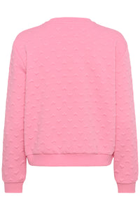 Saint Tropez PadmiaSZ Bonbon Pink Heart Embossed Sweatshirt, 30514921