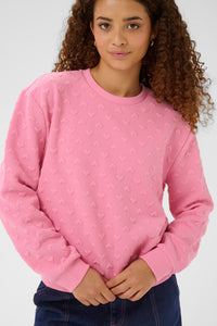 Saint Tropez PadmiaSZ Bonbon Pink Heart Embossed Sweatshirt, 30514921