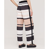 Access Fashion Black Colourblock Stripe Sequin Wide Leg Trousers, 43-5006