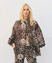 Access Fashion Leopard Print Oversized Shirt, 64-7055