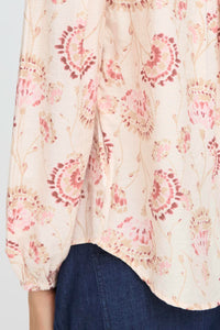 FRANSA FRKalia Orchid Floral V-Neck Blouse