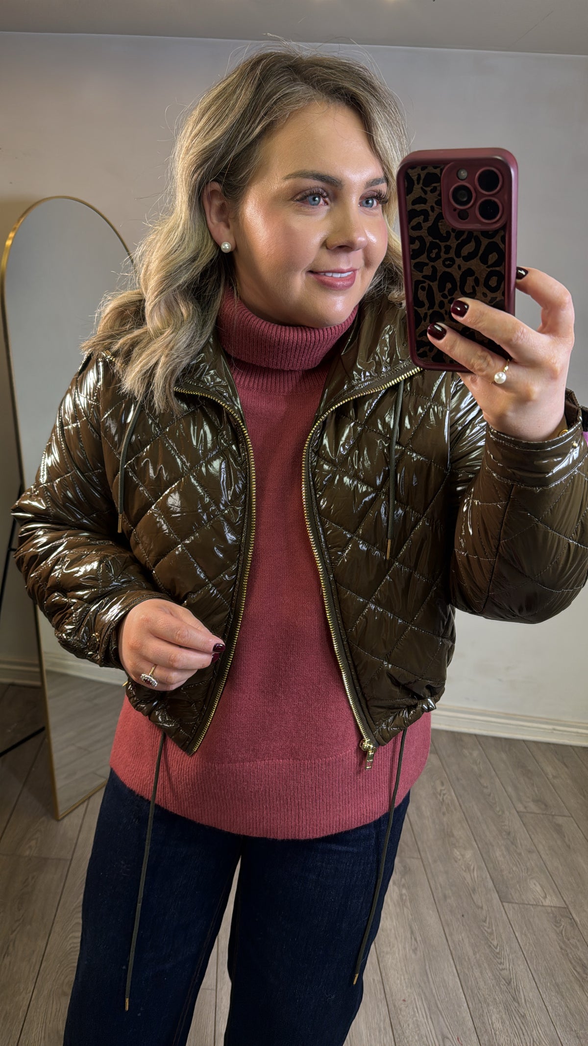 Coster Copenhagen Warm Blush Cowl Neck Longline Knit, 264-2418 