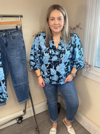 BACK IN STOCK - Toxik Highwaisted Boyfriend Medium Blue Denim Cropped Jeans