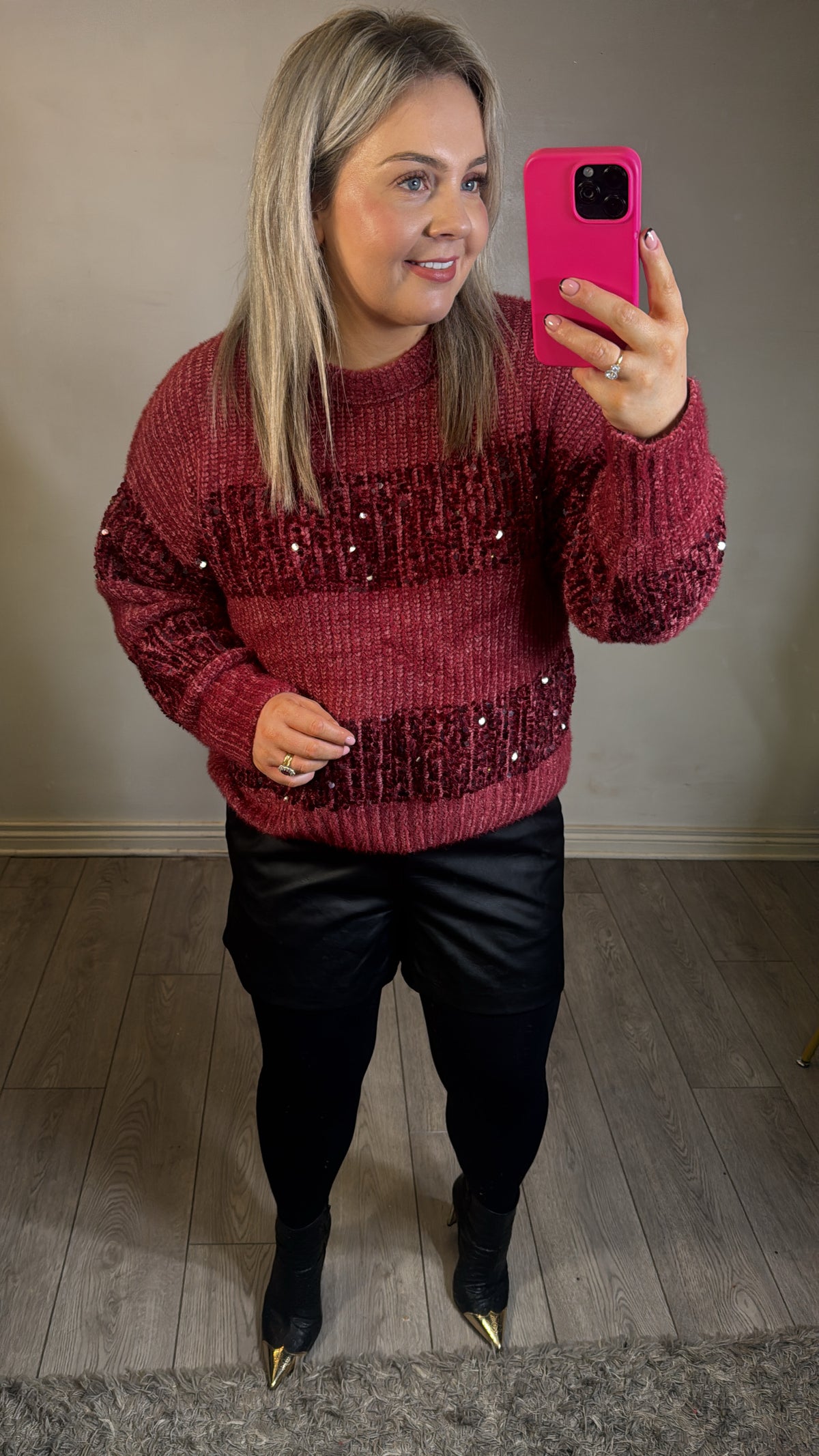 Garcia Black Faux Leather Shorts