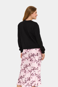 Saint Tropez Norris Black ‘PARIS’ Pearl Logo Sweatshirt