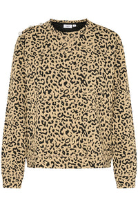 Saint Tropez Ilsabeth Leopard Print Sweatshirt