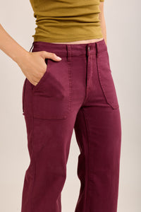 Toxik Highwaisted Burgundy Wide Leg Flared Jeans