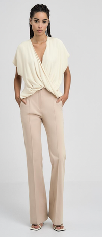 Access Fashion Vanilla Draped Wrap Top, 43-2165