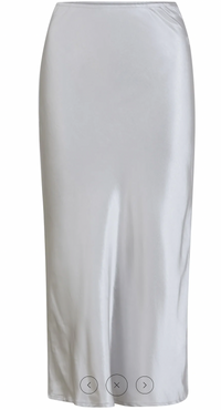 Coster Copenhagen Silver Grey Skyler Satin Midi Skirt