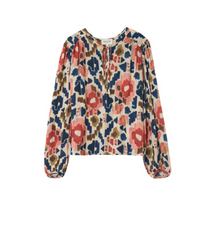 Grace & Mila Noelene Floral Printed V-Neck Blouse