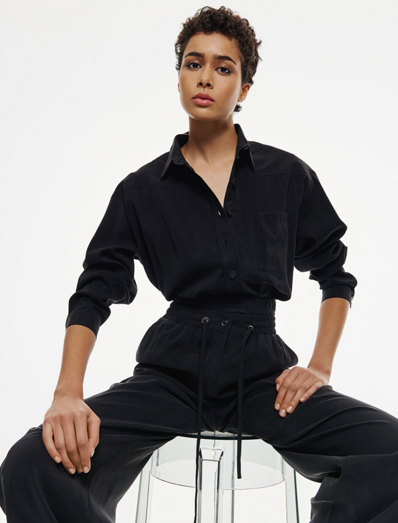 Access Fashion Cropped Jacket with Elasticated Back