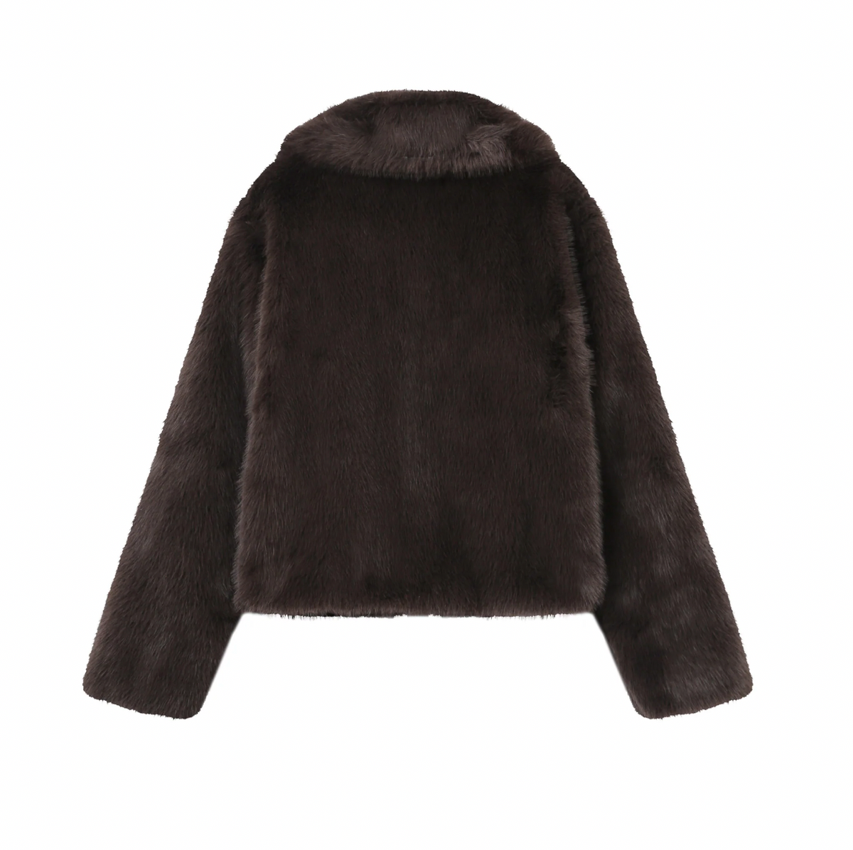 Grace & Mila Shonna Chocolate Brown Faux Fur Coat