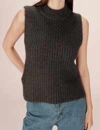 Grace & Mila Sablon Anthracite Grey Knitted Layering Vest