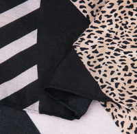 Ruby 67 Jodi Black Animal Stripe Scarf