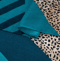 Ruby 67 Jodi Blue Animal Stripe Scarf