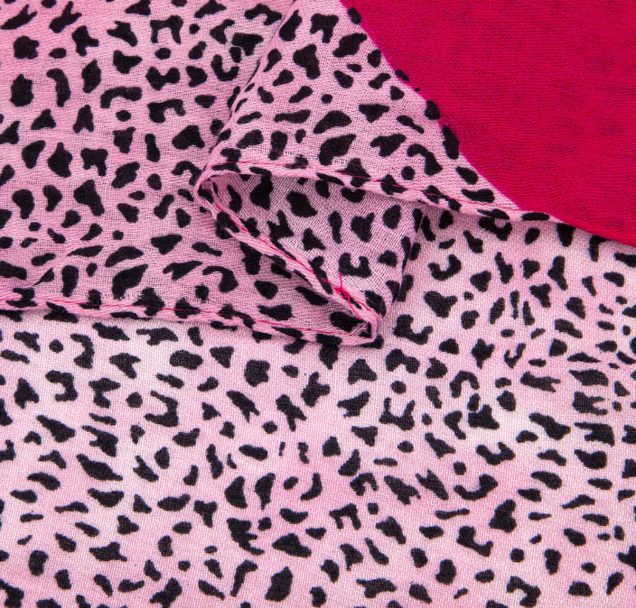 Ruby 67 Jodi Fuchsia Animal Stripe Scarf