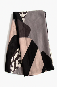Ruby 67 Cara Grey Animal Colour Block Scarf