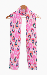 Ruby 67 AlderPink Teardrop Print Scarf