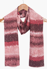 Ruby 67 Tierney Red Ombre Stripe Scarf
