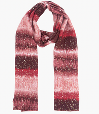 Ruby 67 Tierney Red Ombre Stripe Scarf