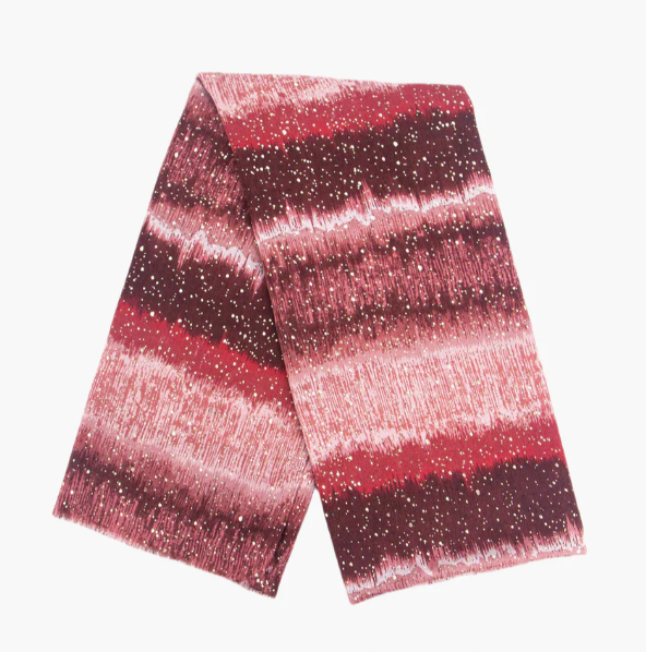 Ruby 67 Tierney Red Ombre Stripe Scarf