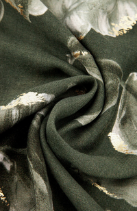 Ruby 67 Eleanor Khaki Floral Scarf