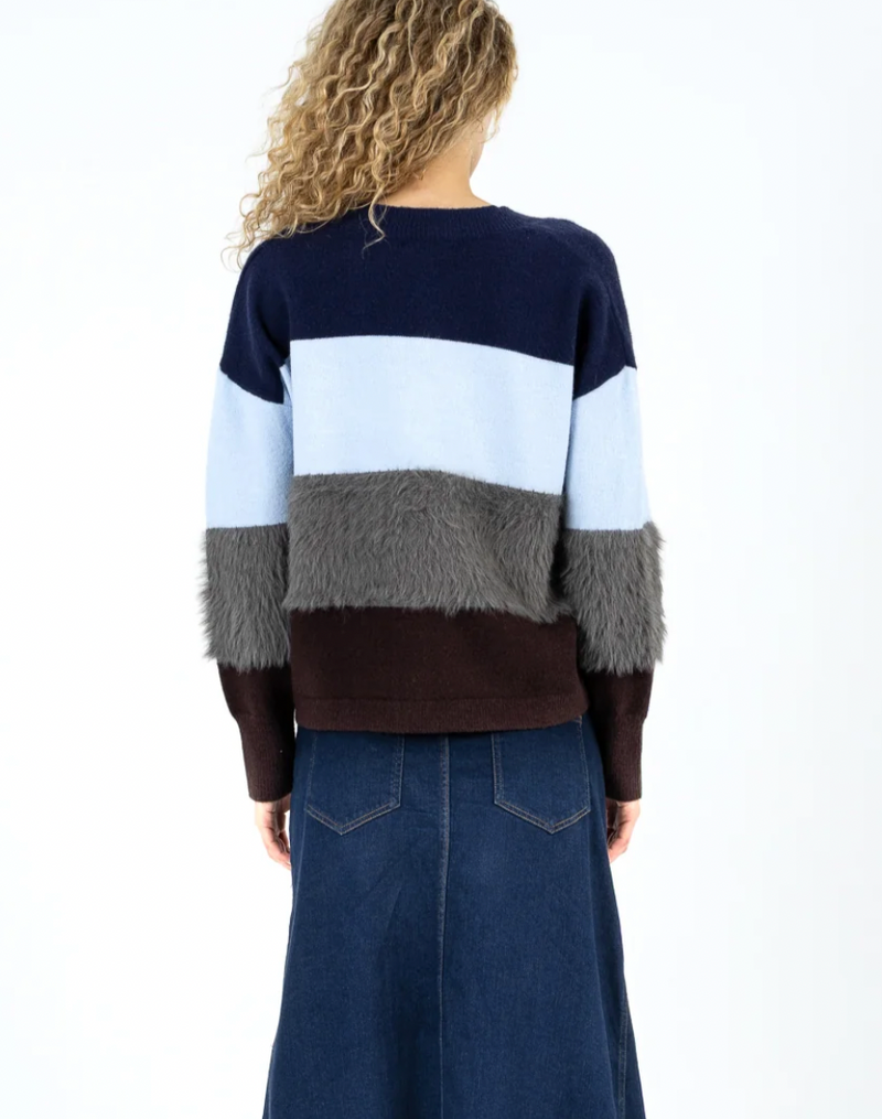 Coster Copenhagen Colourblock Furry Knit Cardigan