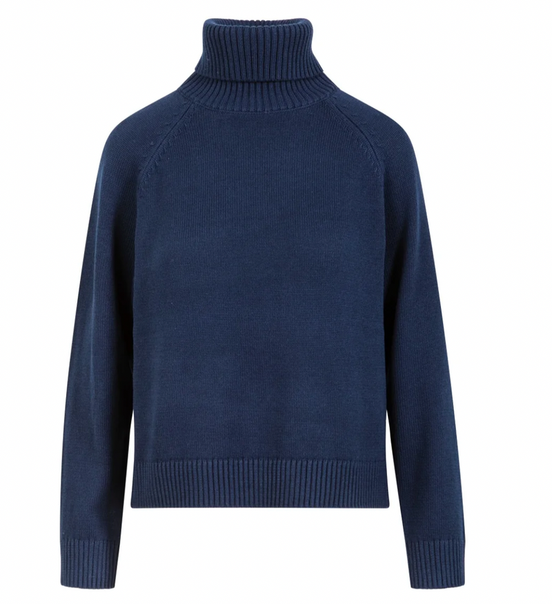 Coster Copenhagen Eclipse Navy Blue Cowl Neck Knit