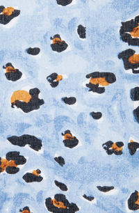 Ruby 67 Raya Baby Blue Leopard Print Scarf