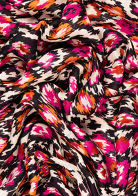 Ruby 67 Belle Fuchsia/Orange Abstract Printed Scarf