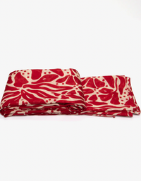Ruby 67 Allie Red/Cream Floral Print Scarf