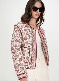 Grace & Mila Vahina Fleur Printed Quilted Jacket