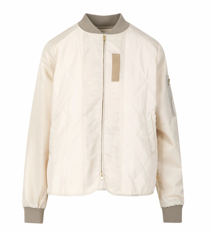 Coster Copenhagen Pearl Cream Quilted Bomber Jacket