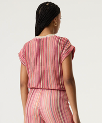 Garcia Coral Crush Patterned Knitted T-Shirt, Q260006