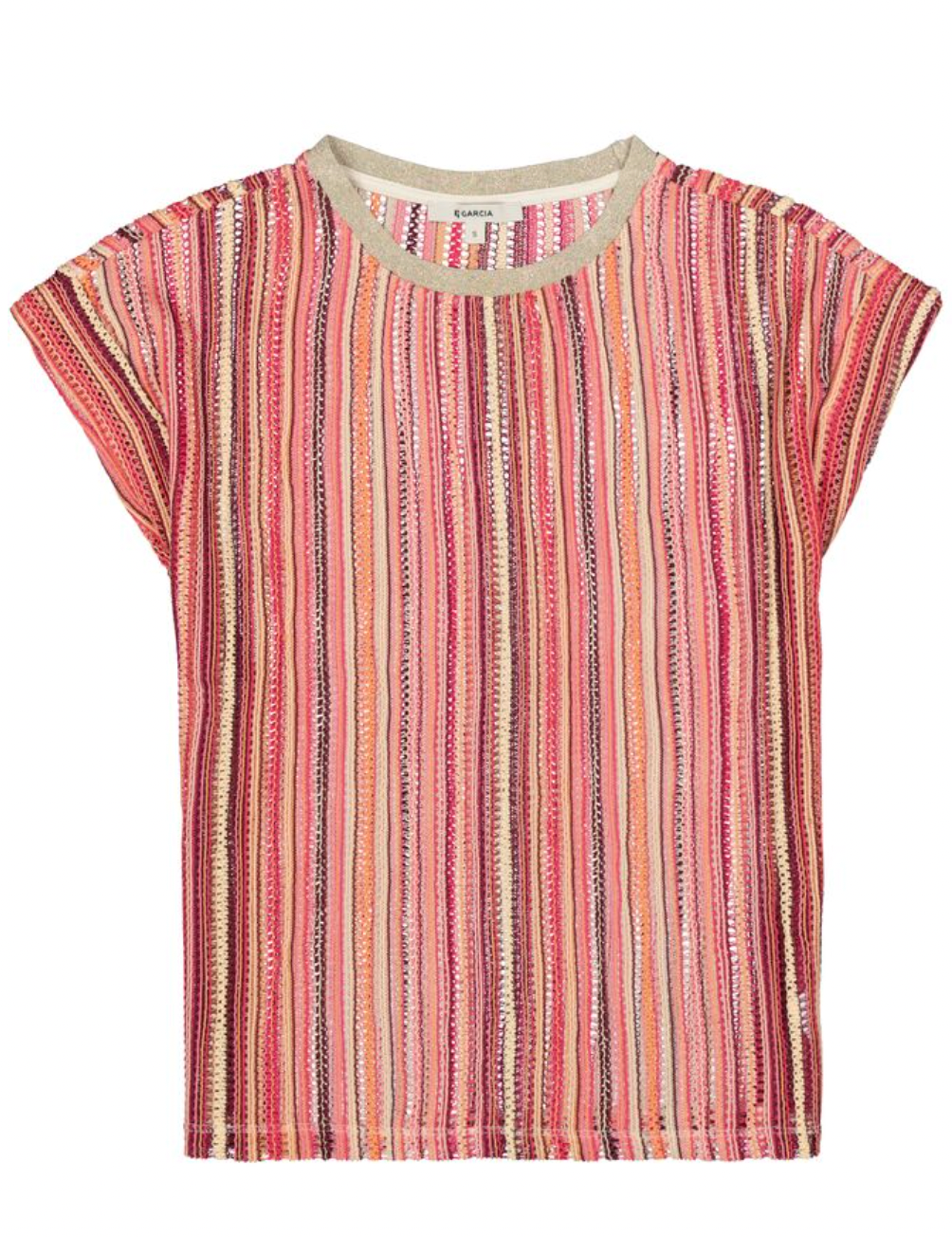 Garcia Coral Crush Patterned Knitted T-Shirt, Q260006