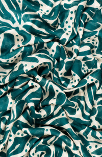 Ruby 67 Allie Green/Cream Floral Print Scarf