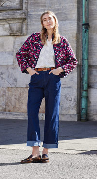 Fransa FrClaudine Very Berry Printed Quilted Jacket, 20617085