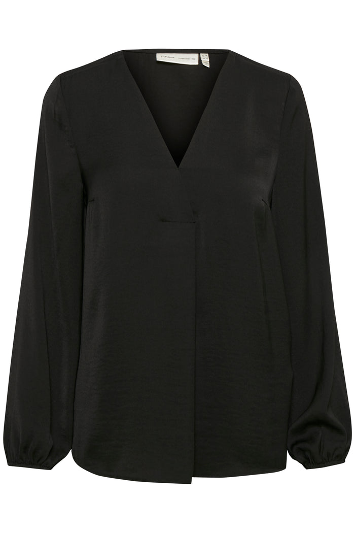 InWear Rinda Black V-Neck Blouse, 30105766