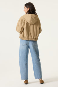 Garcia Sandy Tan Waterproof Jacket with Hood, GJ2600205